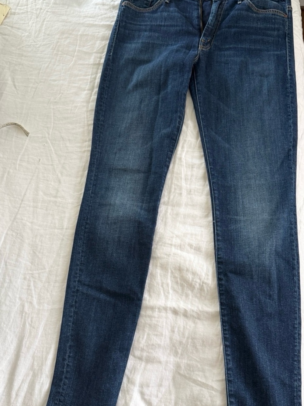 MOTHER Women’s Skinny Jeans in Dark Blue Wash
